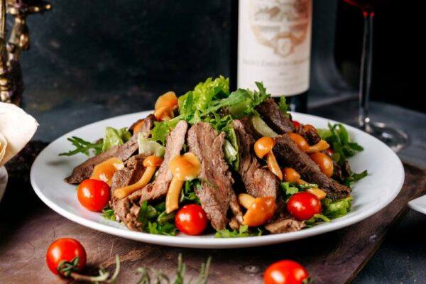 onglet de bœuf- recette de salade