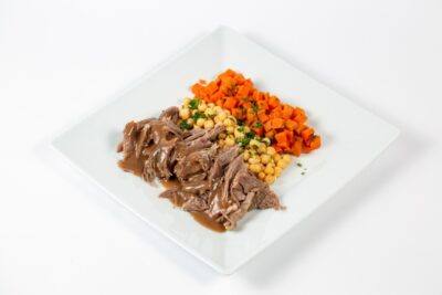 recette paleron de bœuf confit - pois - carottes.